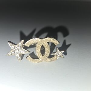 CHANEL Gold and Silver Star Ring
